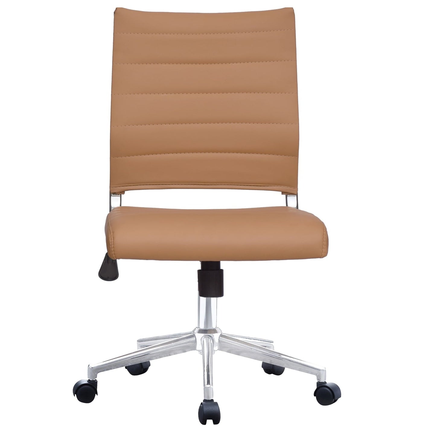 2xhome PU Leather Mid Back Task Chair with Adjustable Height Lumbar Support, Multiple Colors