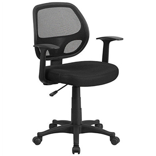 A Line Furniture Harle Black Mesh Swivel Adjustable Office Chair