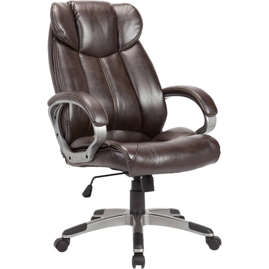AC Pacific Adjustable Swivel Office Chair Powder Coated, Brown